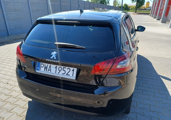 Peugeot 308 cena 49900 przebieg: 87490, rok produkcji 2019 z Wągrowiec małe 191